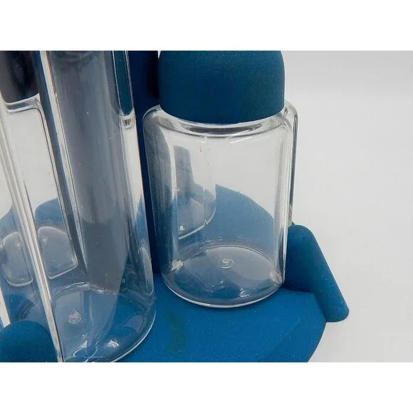 Guzzini Italy Particolari 5 Piece Cruet Set Flat Blue Ambrogio Rossari